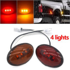 For 1999-2010 Ford F350 F450 Amber/Red Side Fender Marker Dually Bed LED Light