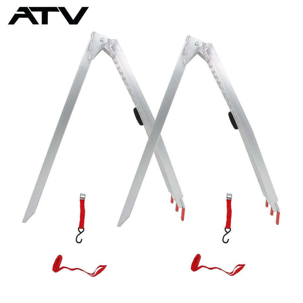 2X 750lbs Aluminum Loading Ramp Arched For Motorcycle ATV UTV Truck Lawnmower