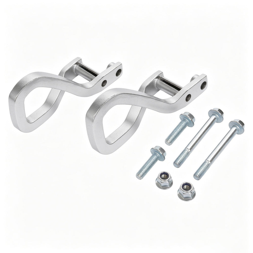 2X Front Chrome Tow Recovery Hooks w/Bolts #84195902 For GMC Sierra 1500 2019-26