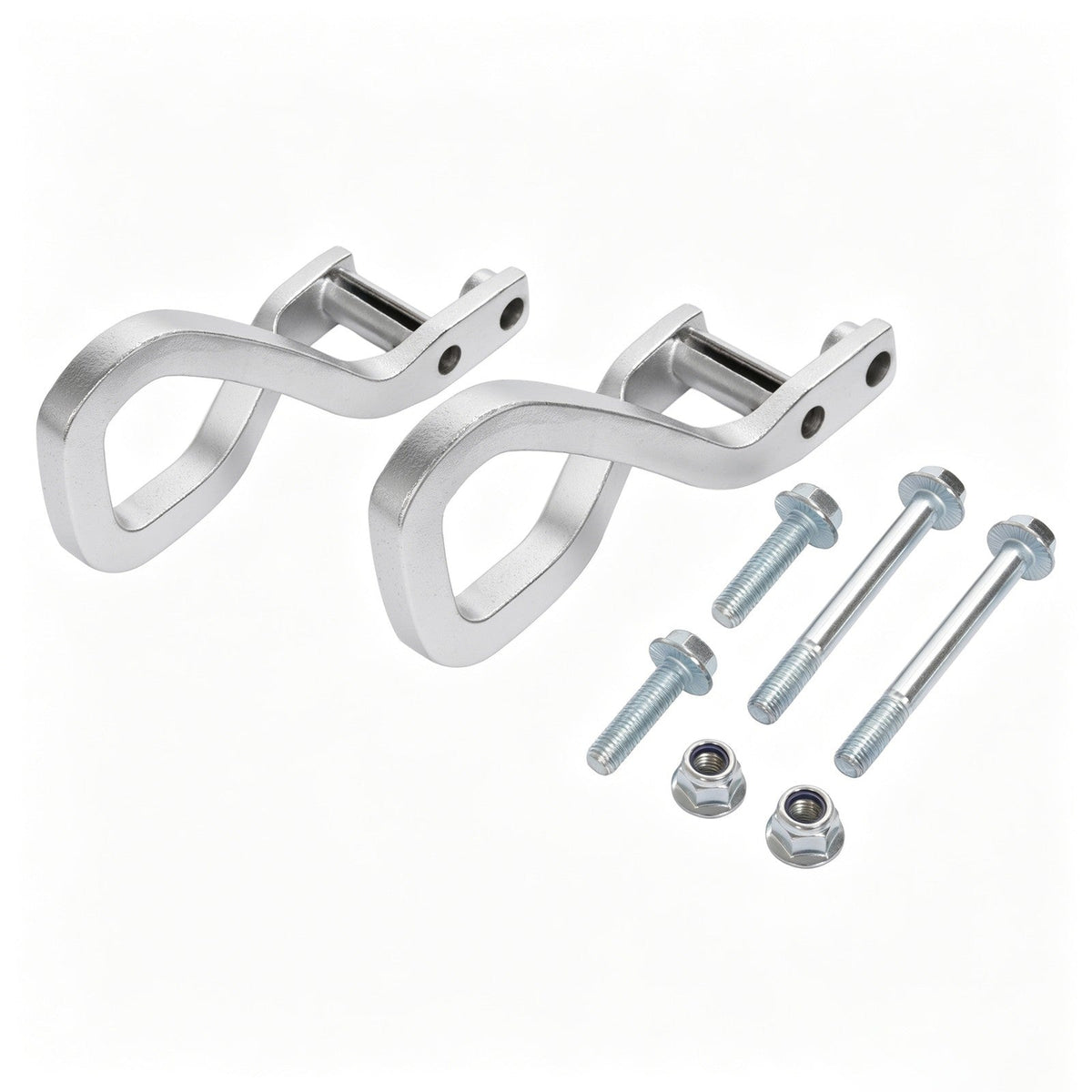 2X Front Chrome Tow Recovery Hooks w/Bolts #84195902 For GMC Sierra 1500 2019-26