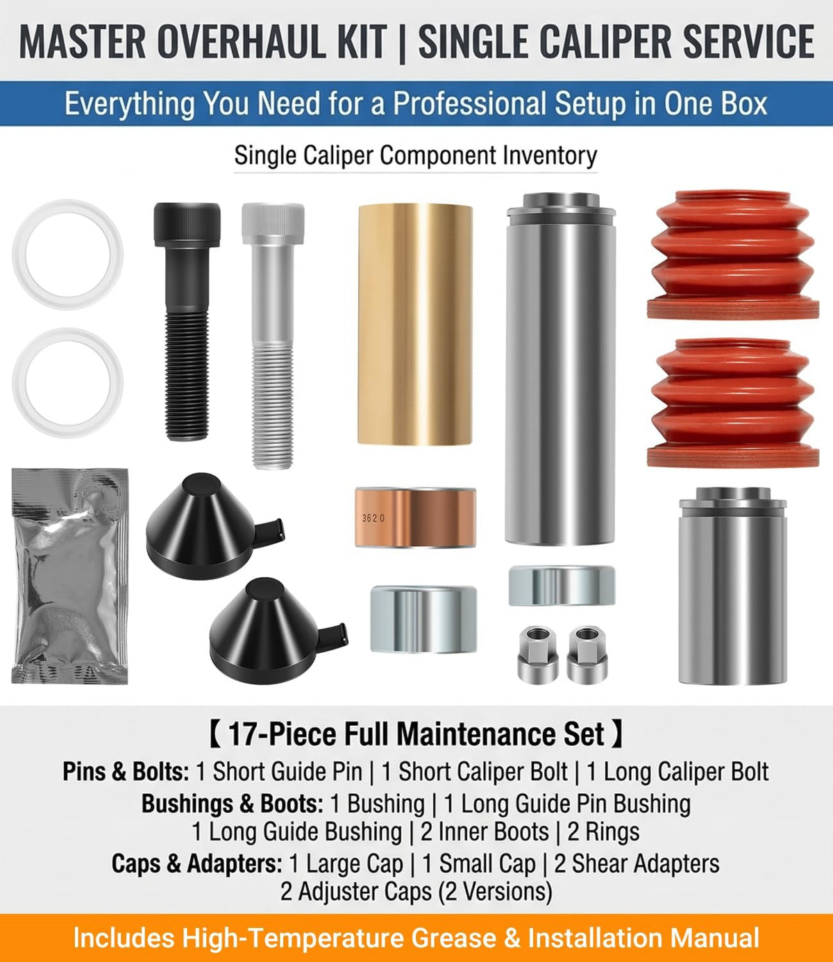 Caliper Guide Pin Kit for Bendix ADB22X Air Disc Brake 803114 BW803114 091.559