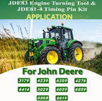 JDE83 Engine Turning Tool & JDE81-4 Timing Pin Kit for John Deere 3179 4239 6359