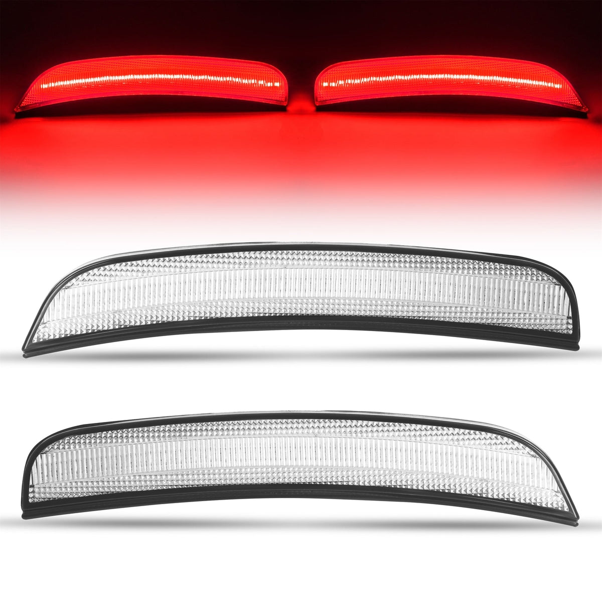 Clear LED Rear Red Side Marker Lights Lamps For Chrysler 300 300C 300S 2015-2023