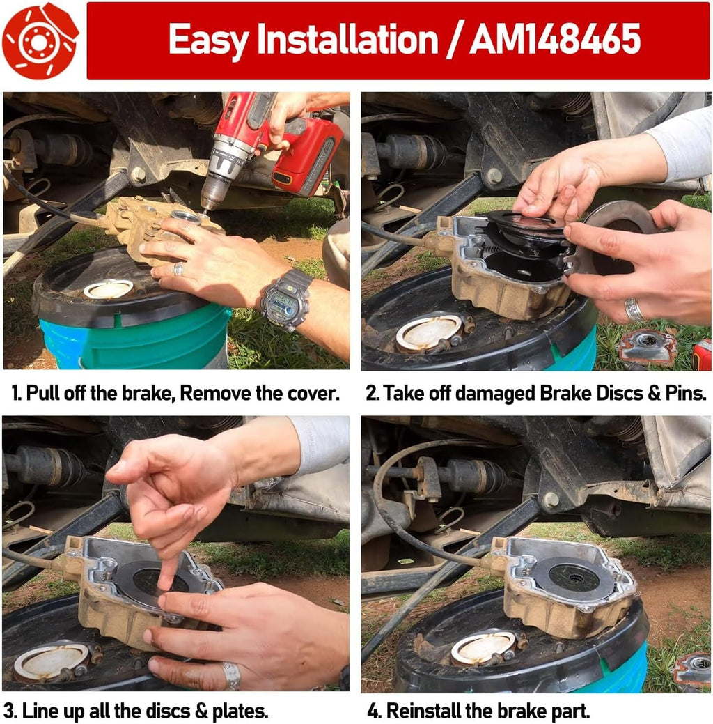 AM148465 Wet Brake Disk Kit for John Deere Gator XUV 625 825 835 855 865 Vehicle