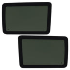 Fit Jeep Wrangler 2007-2010 Door Window Glass Dark Rear Driver +Passenger Side