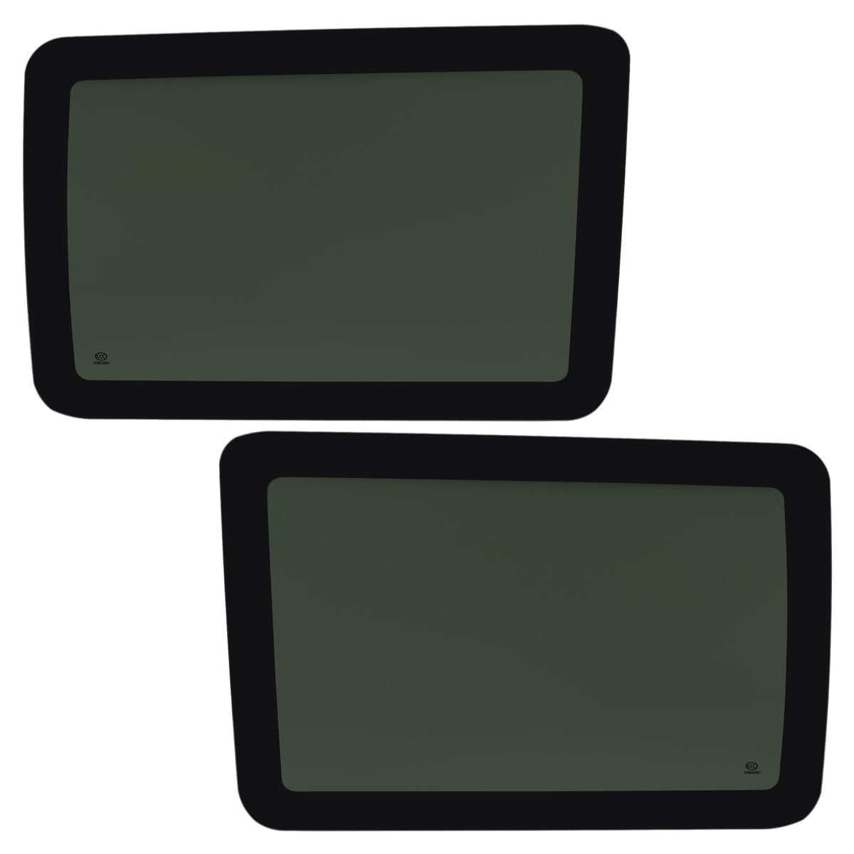 Fit Jeep Wrangler 2007-2010 Door Window Glass Dark Rear Driver +Passenger Side