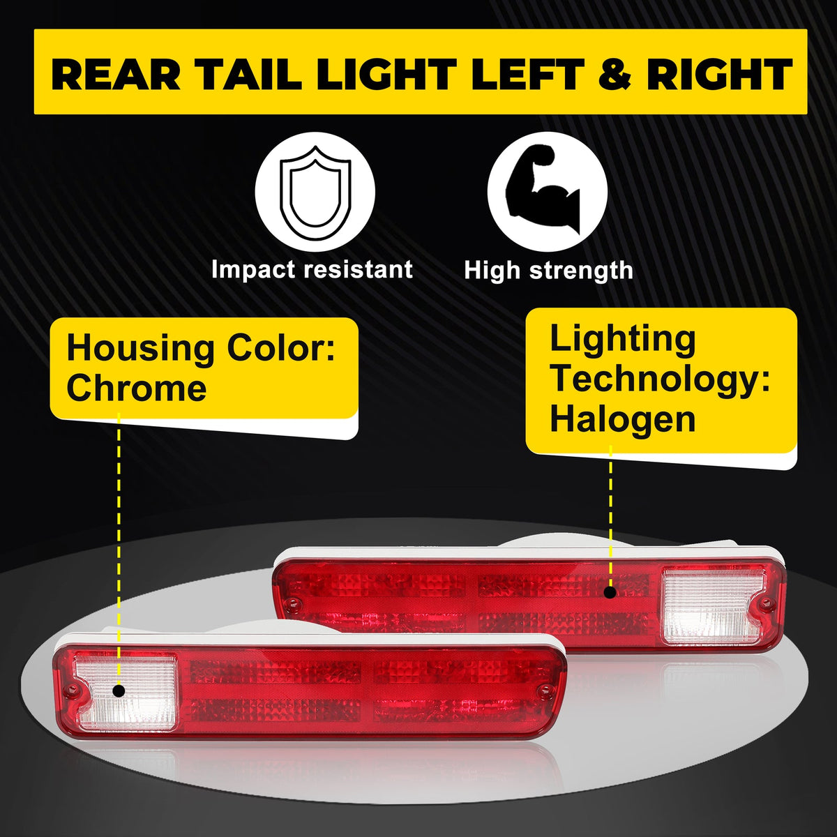 Rear Tail Light Set For Chevy El Camino Malibu Wagon / GMC Caballero 1979-1987