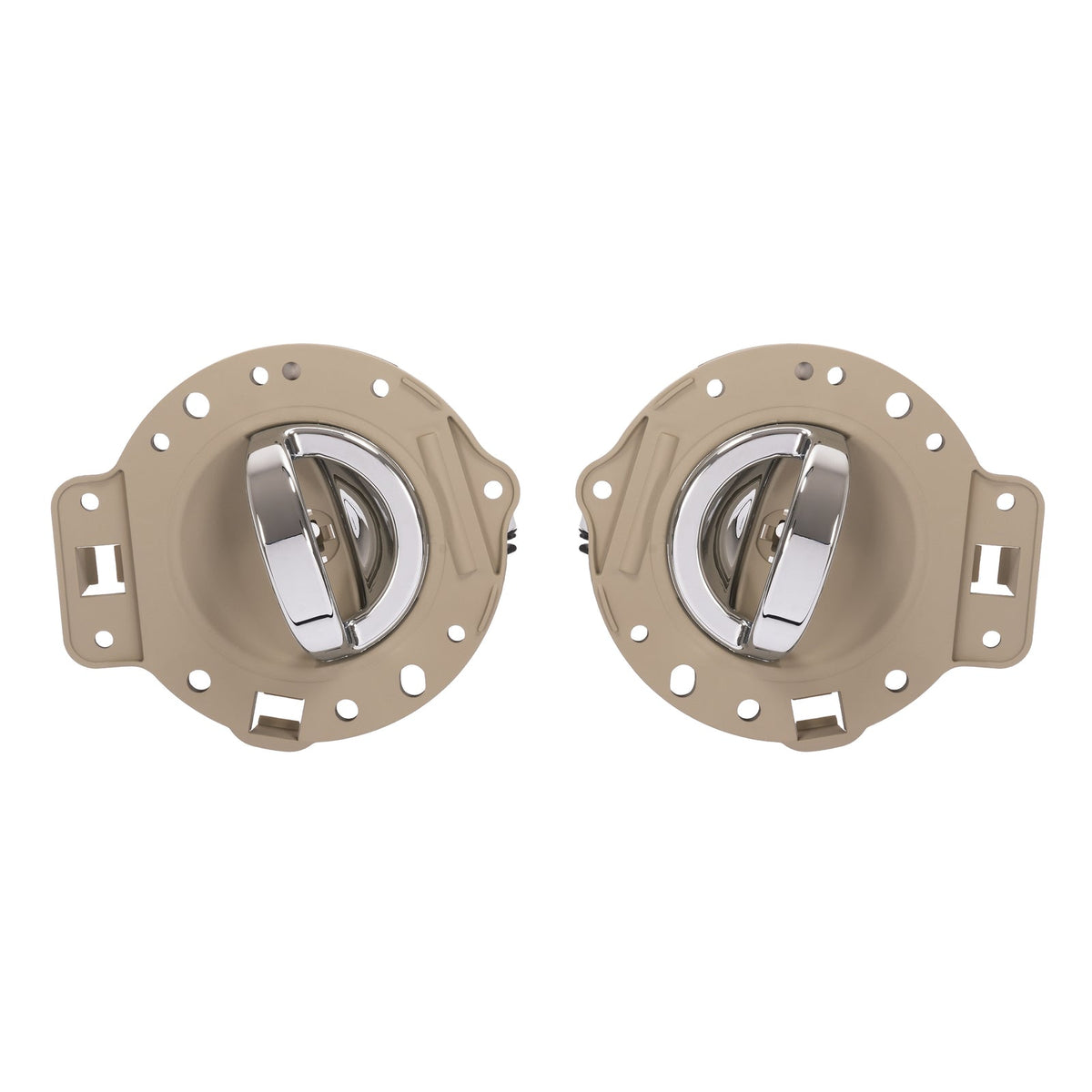 For Jeep Commander 2006-2010 Silvery & Tan Inside Inner Door Handle Chrome