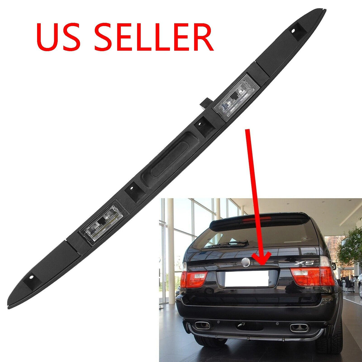 Trunk Lid Tailgate Grip Handle Black 51137170676 For 2000-2006 BMW E53 X5