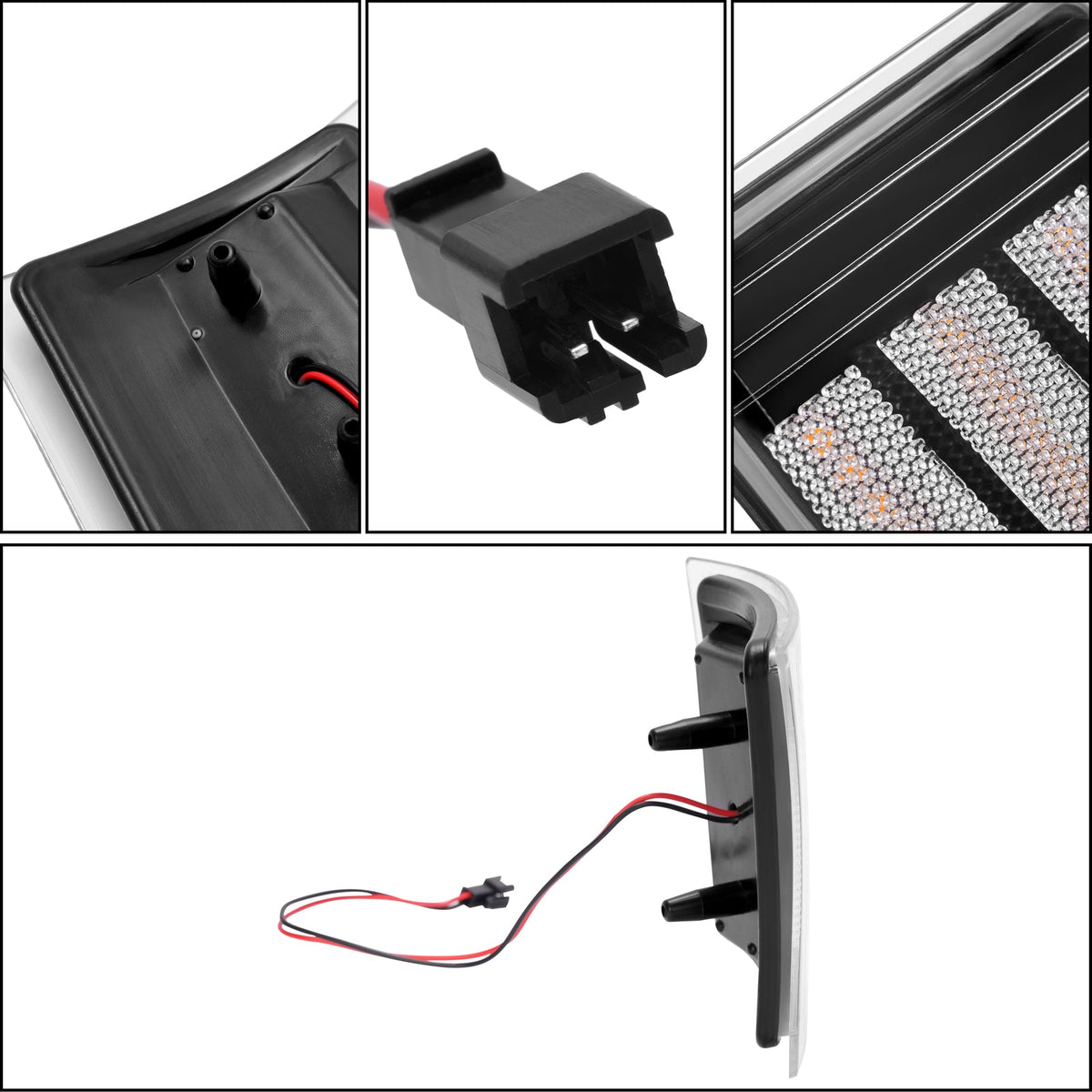 For Chevy C/K 1500 2500 3500 94-98 LED Sequential Corner Side Marker Lights Set