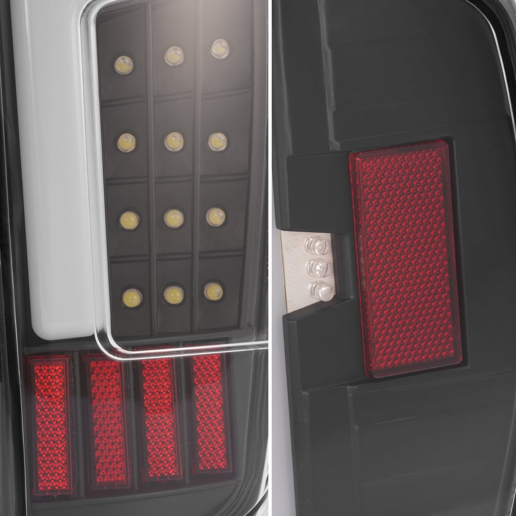 Black For 2004-2012 Chevy Colorado GMC Canyon LED Tube Tail Lights Brake Lamps