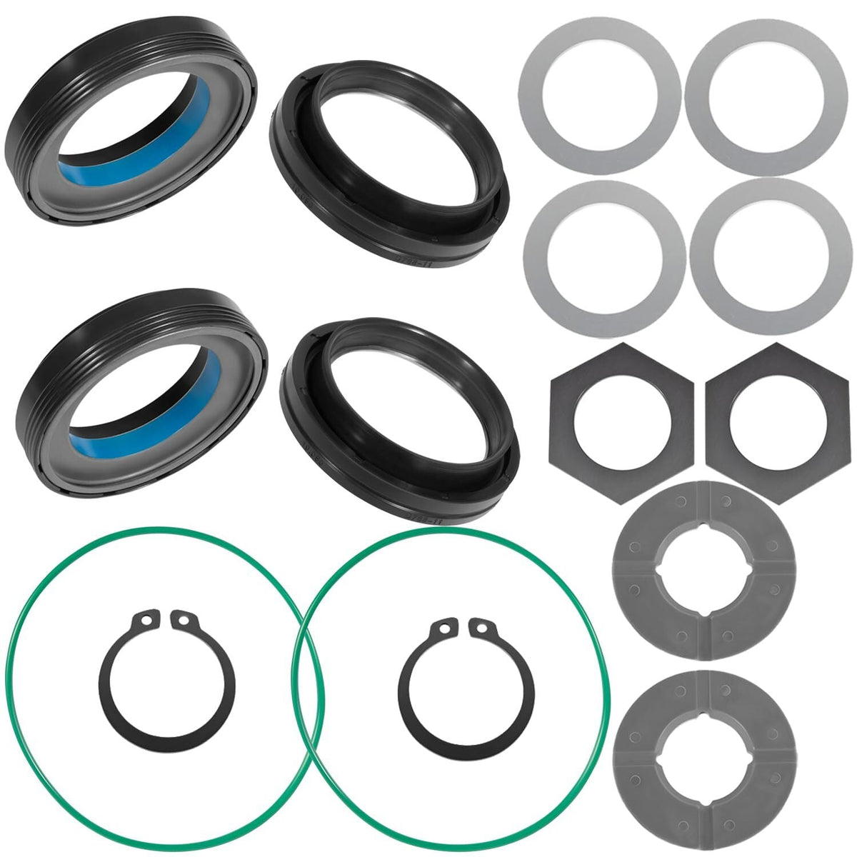 Front Axle Knuckle Tube Seal Kit & Thrust Washer Snap Ring for Ford F250 F350