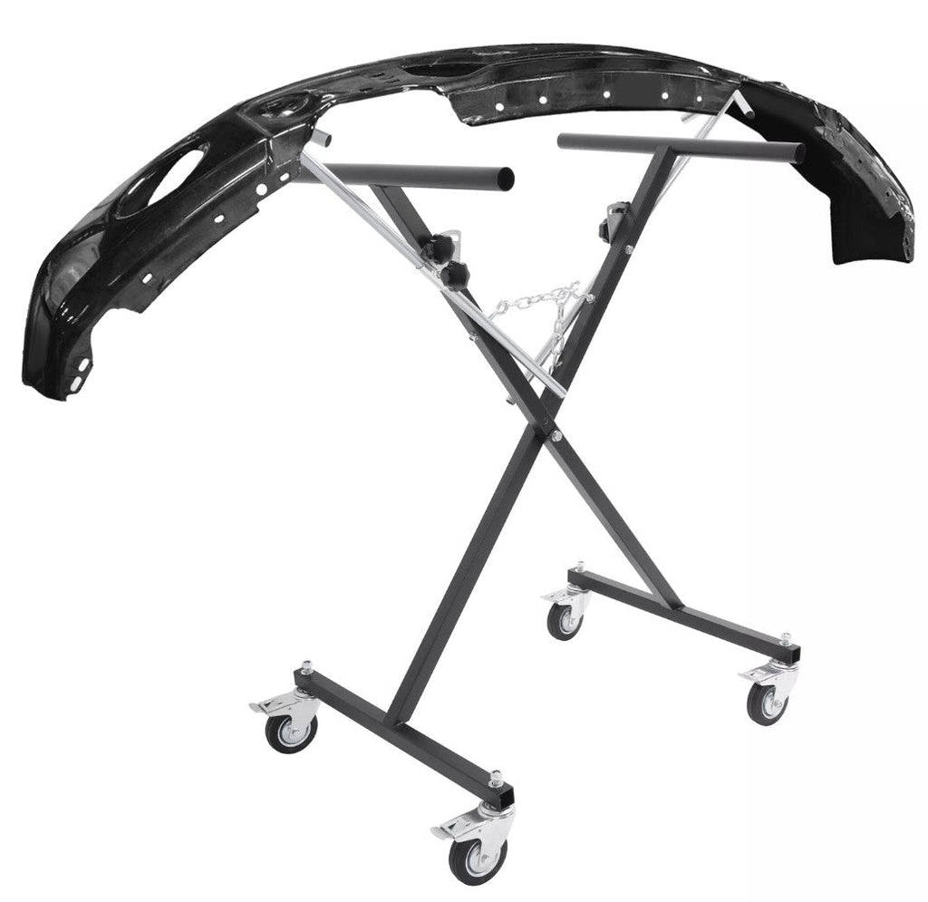 Adjustable Folding Auto Body Bumper Stand Mobile Storage Rack Parts Carts