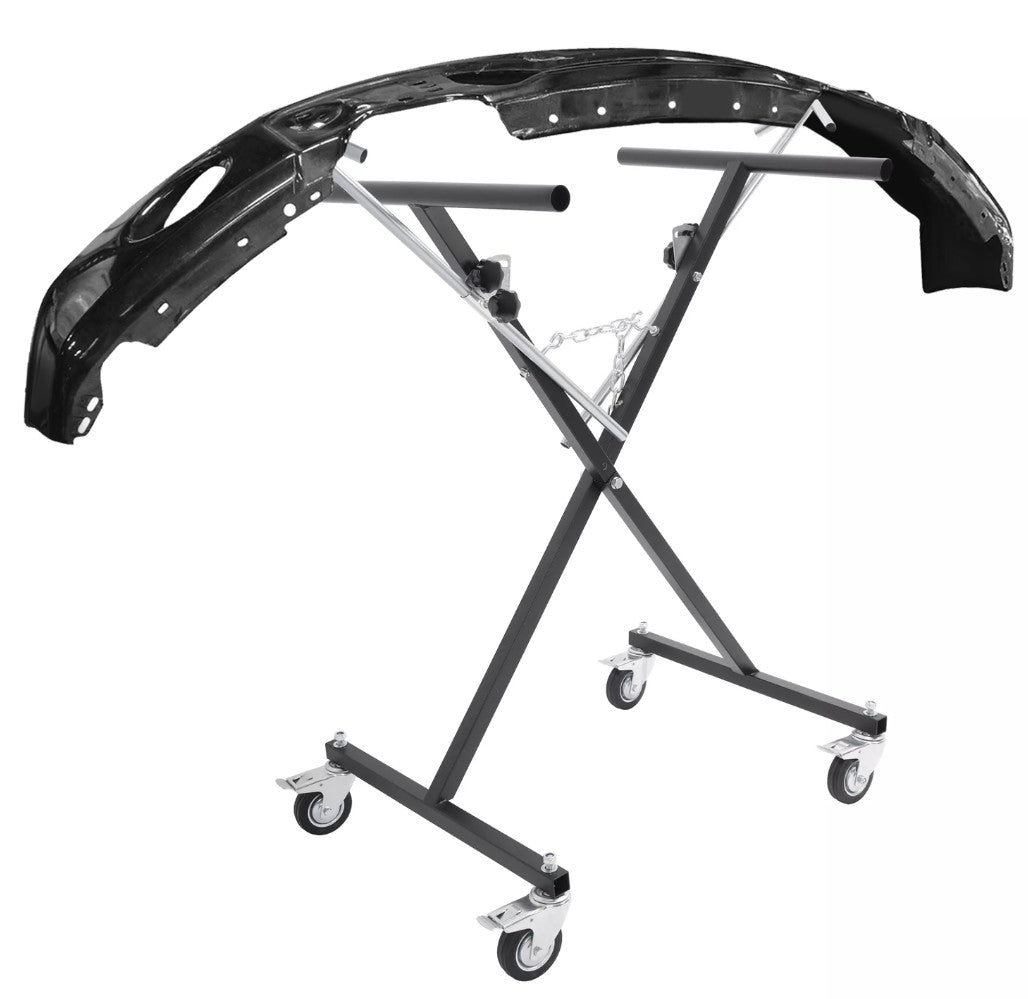 Adjustable Folding Auto Body Bumper Stand Mobile Storage Rack Parts Carts