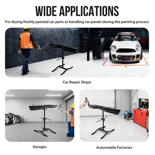 150LB Adjustable Auto Body Painting Rack Paint Stand For Bumper Fender Hood Door