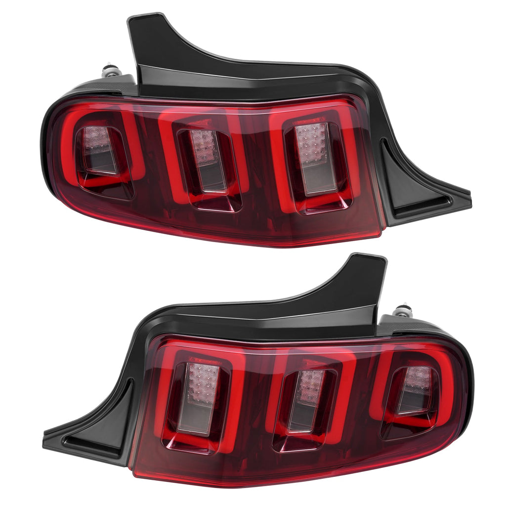 LED Tail Lights Brake Lamps Black Housing Left+Right For Ford Mustang 2013-2014