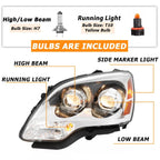 For GMC Acadia 2007-2012 Projector Headlights Headlamps W/bulbs Left+Right Clear