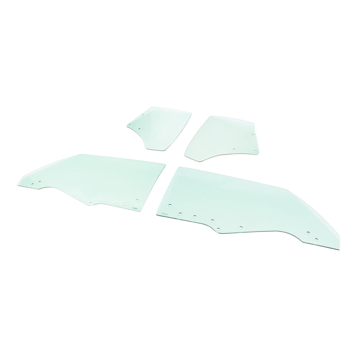 Fits Chevy Chevelle Malibu 2Door 1970-1972 Quarter Side Door Window Glass 4Pcs