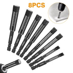 8x Dry Diamond Drill Bit Hole Saw Set for Granite Marble Porcelain Tile Ceramic