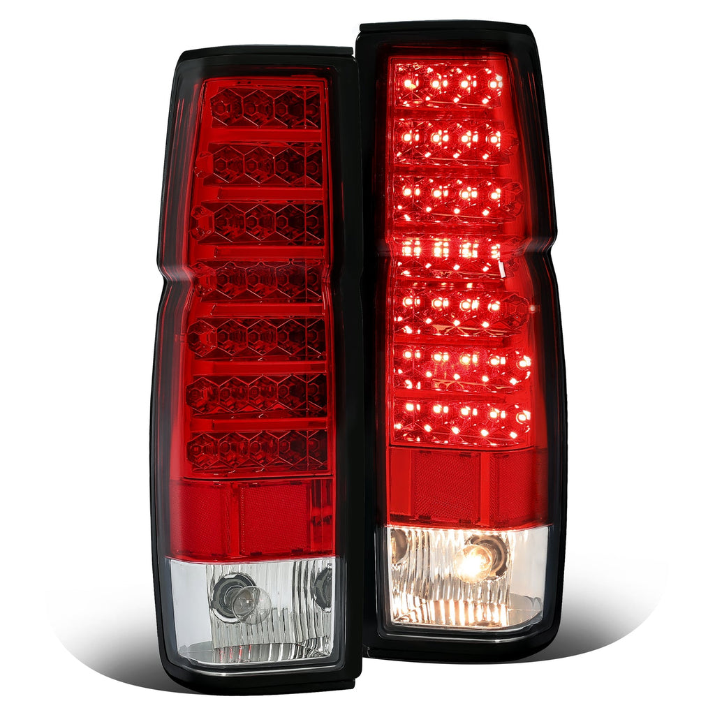 Red Clear LED Tail Lights Brake Lamps For Nissan D21 Hardbody Pickup 1986-1997
