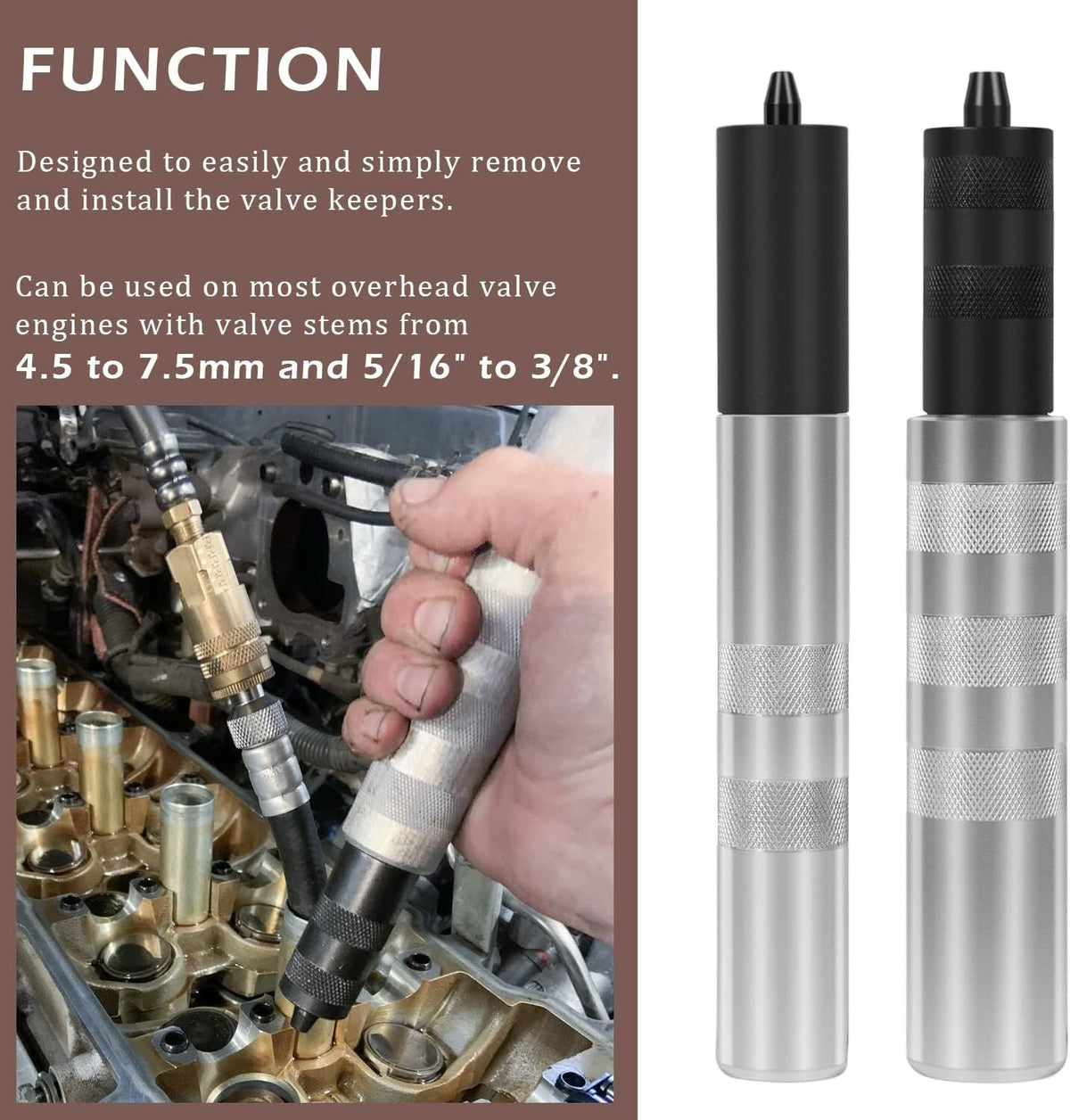 36050 Valve Keeper Remover + 19700 Valve Holder + HW0107 Valve Stem Seal Pliers