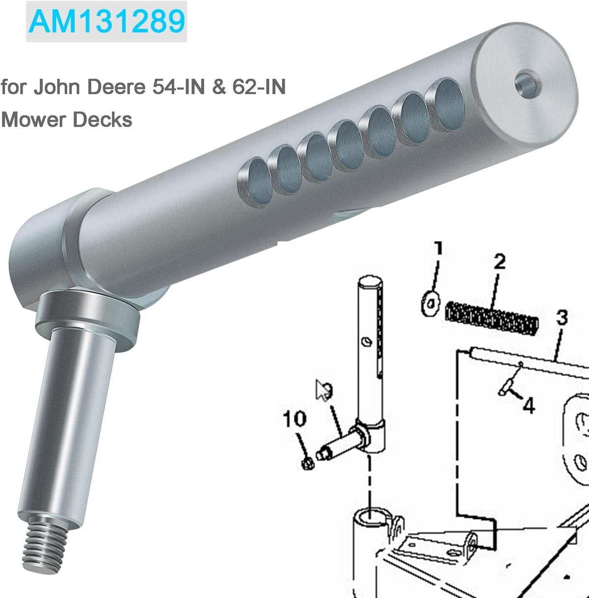 AM131289 Gauge Wheel Arm For John Deere 54-IN & 62-IN Mower Decks 2210 2305