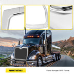 For Mack Granite CV713 T/A Grille Bracket Holder Surround Molding Chrome ABS
