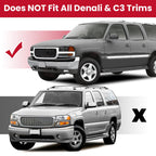 Chrome Headlights+Bumper Lamp Smoke Lens For GMC Sierra 1500 Yukon XL 1999-2007