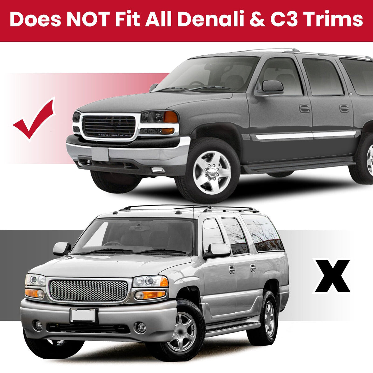 Chrome Headlights+Bumper Lamp Smoke Lens For GMC Sierra 1500 Yukon XL 1999-2007