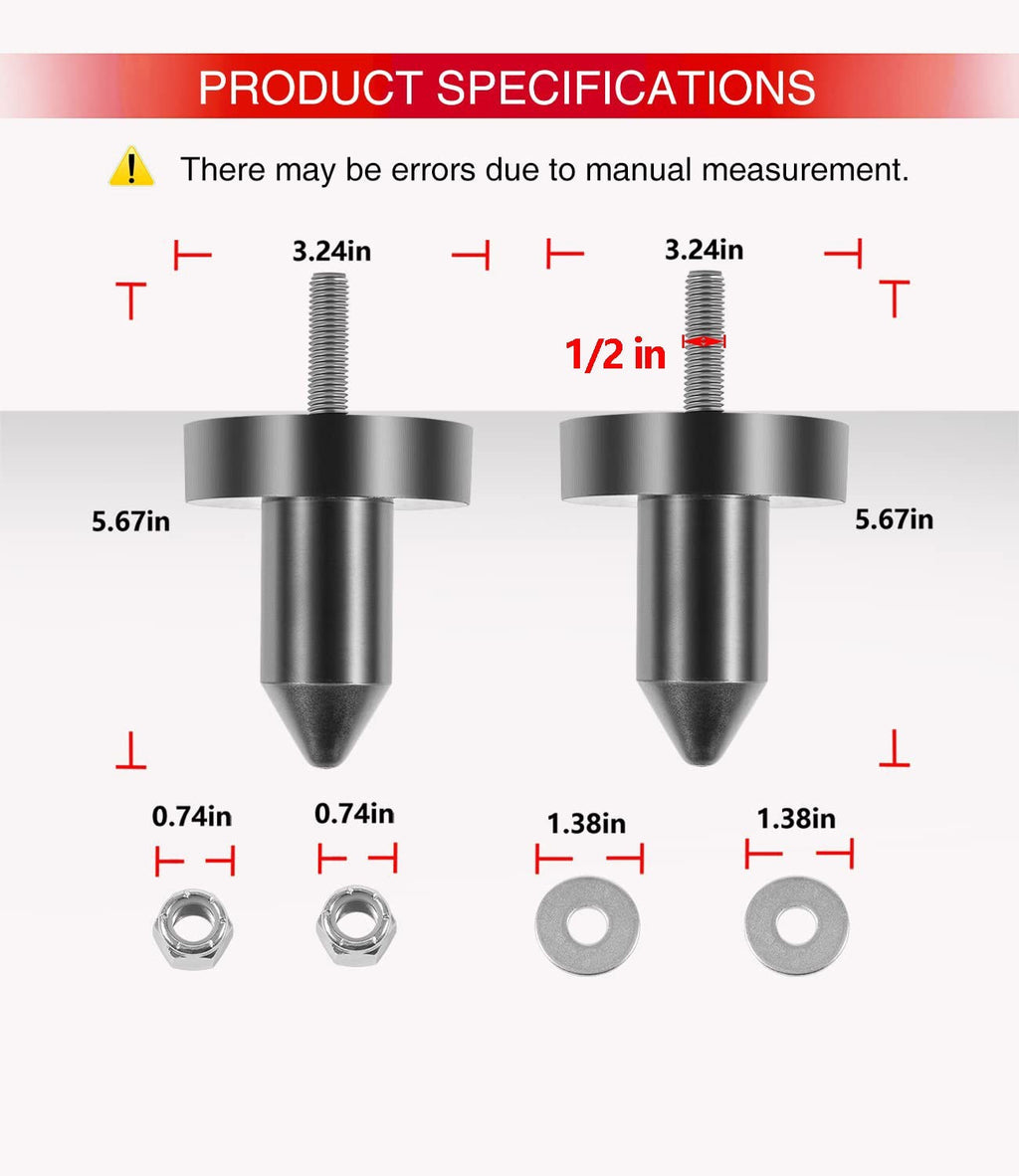 2set For Kenworth W900,T2000,T800,T660,T600A,T600 924-5410 Hood Pin Poly Kit