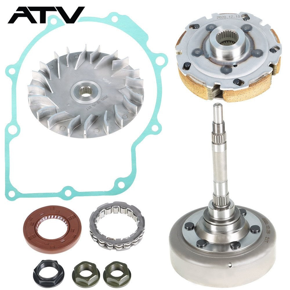 Wet Clutch Drum Housing & Primary Sheave & Pad Shoe For 04-07 Yamaha Rhino 660