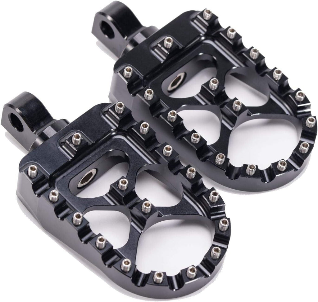 CNC Wide Fat Foot Pegs MX Style Footpegs Fit For Harley Dyna Sportster Bobber