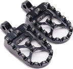 CNC Wide Fat Foot Pegs MX Style Footpegs Fit For Harley Dyna Sportster Bobber