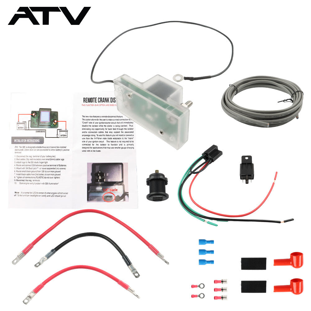 For Honda Pioneer 1000/700/500 UTV-SBI-CM ATV Dual Battery Connect & Monitor