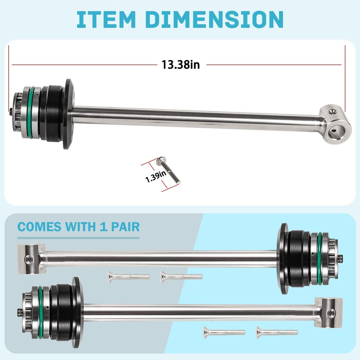 2*Trim Rod Assy Kit For Mercury/Mariner Verado 200-300hp IL6 8M0118299 896157A01
