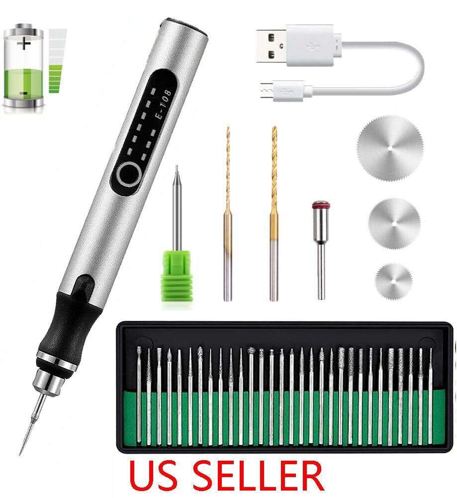 Cordless Electric Engraving Pen, Micro Polishing Pen, 33 Drill Bits