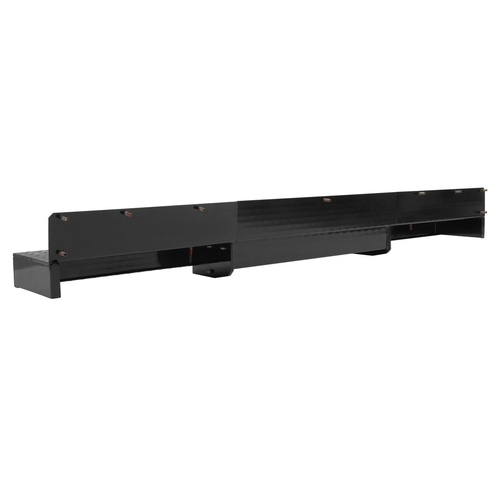 For Enclosed Utility Body 83" Rear Step Bumper Black Universal Screw-On