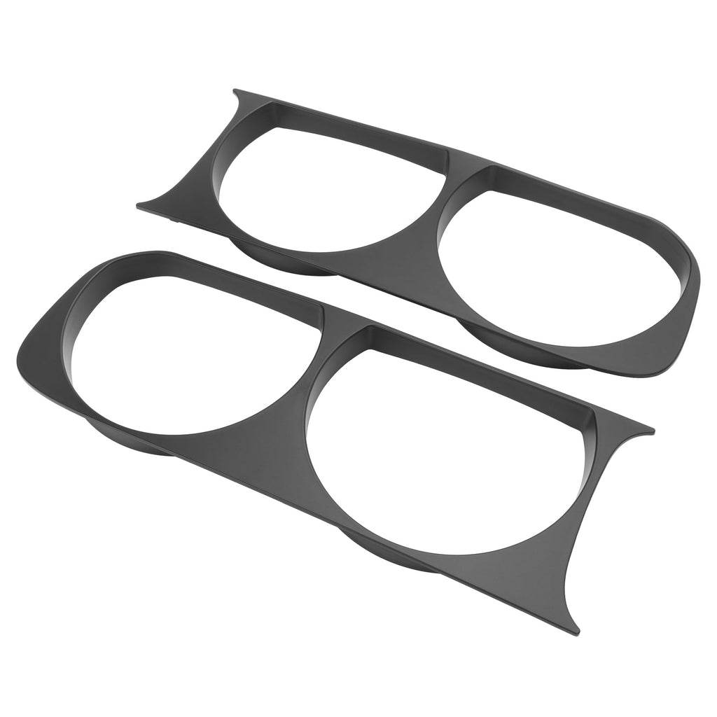 For 2008-2014 Dodge Challenger Headlight Bezel Set of 2 Left and Right Side