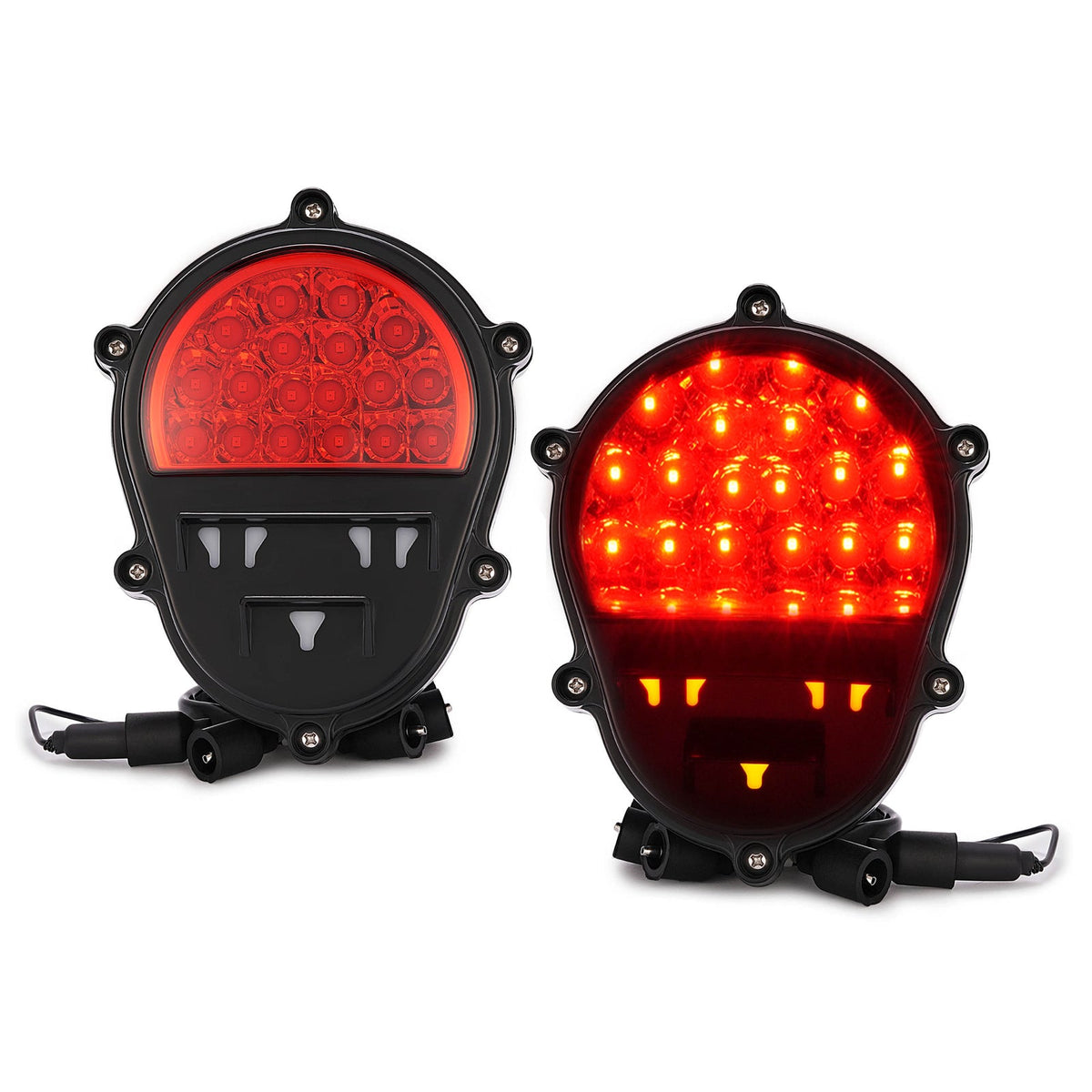2PCS New For Humvee M998 M35 Black LED Rear Stop Tail Lights Brake Lights Lamps