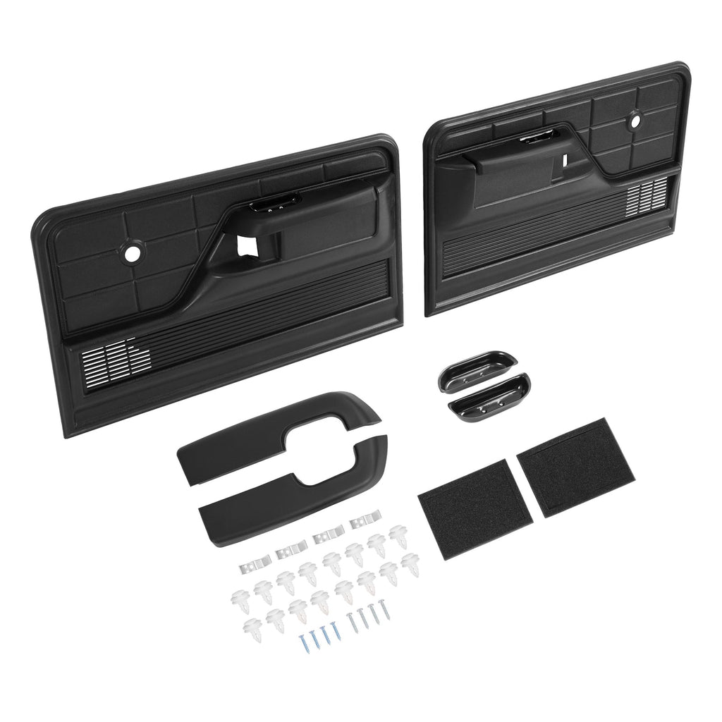 Pair Inner Door Panel Kit Black  For Ford F-Series Bronco Truck 1973-1979
