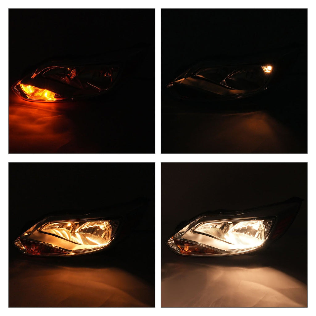 Clear Lens Halogen Left Driver Side Headlight For Ford Focus 2012-2014 W/Bulb