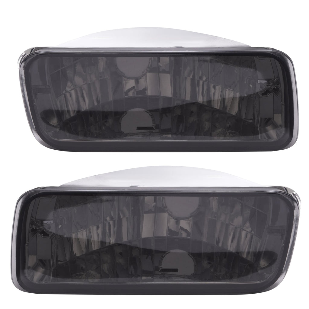 Smoke Lens Front Bumper Turn Signal Light Assembly For Chevy Camaro 1985-1992