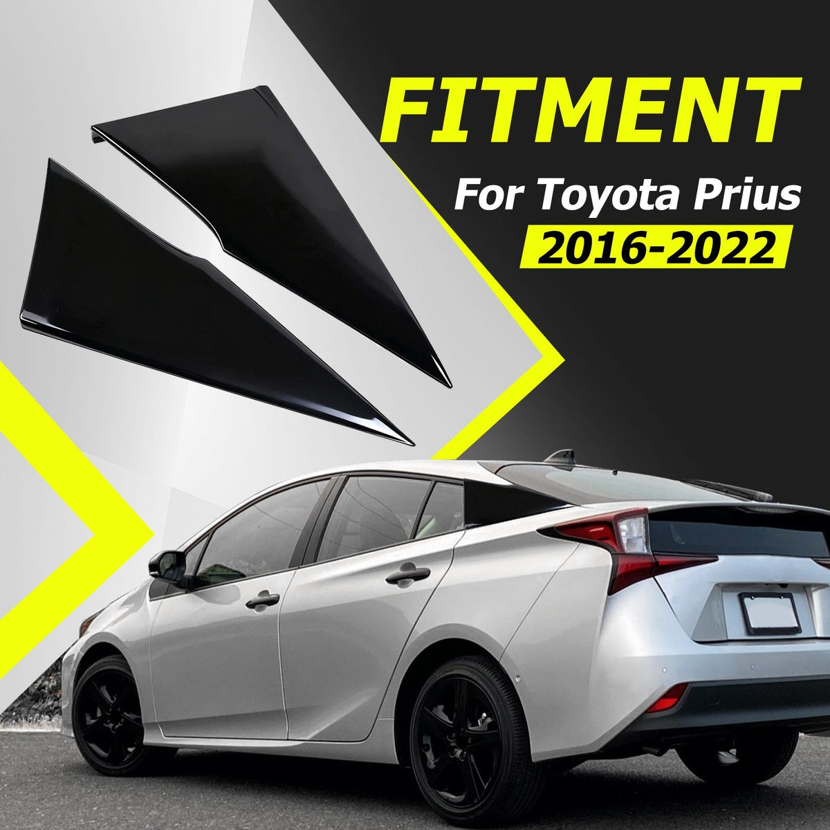 Rear LH+RH Quarter Molding Cover Panel For Toyota Prius 16-22 Prius Prime 17-22
