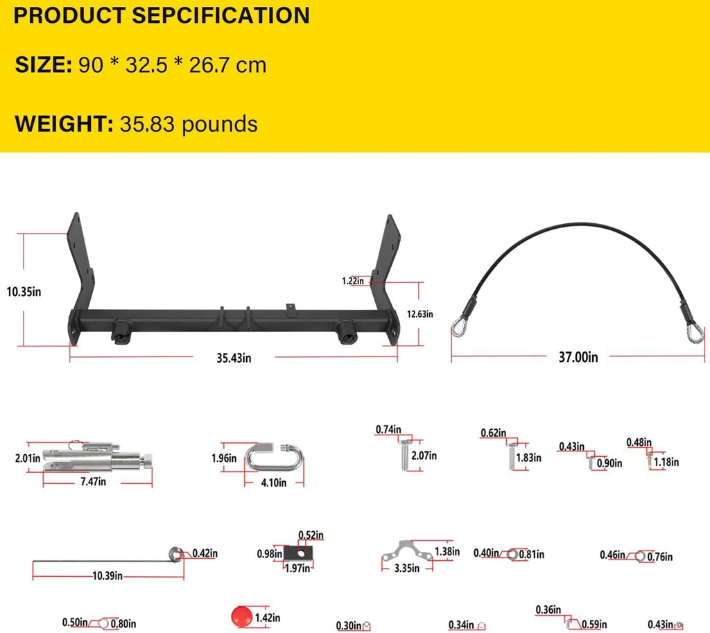 For Jeep Wrangler JLU JL 18-24 Blue OX BX1139 Tow Bar Base Plate Tow Bar Bracket