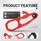 Front Heavy Duty Tow Hook Kits w/ Frame For Ram 1500 DT 2019-2024 Red Steel New