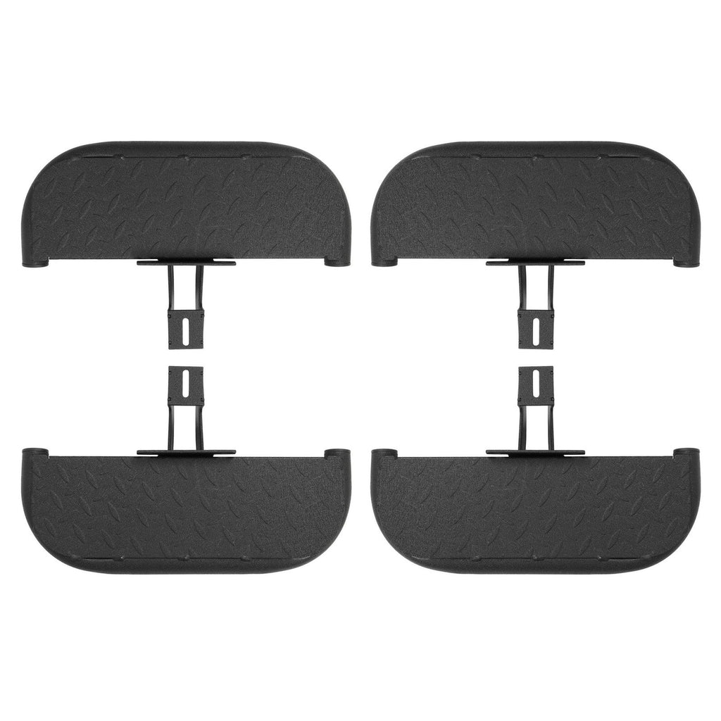 Side Hood Steps Kit For 07-18 Jeep Wrangler JK Unlimited JKU 4-Door Steel 4Pcs