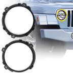 Black 7" Headlight Replacement Mount Bracket Ring Fit Jeep Wrangler 1997-2006