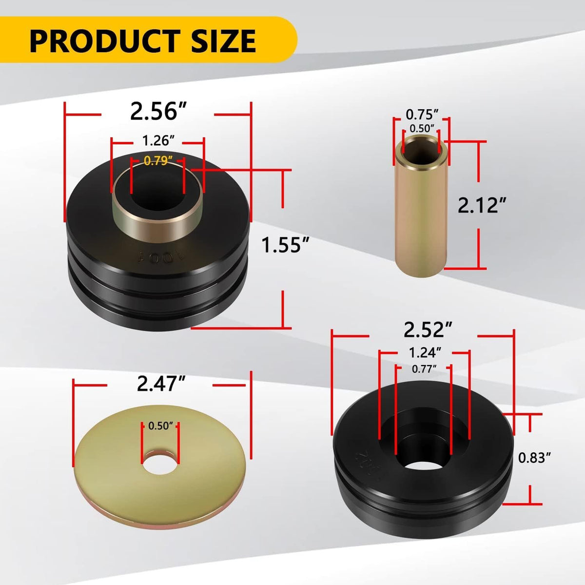 9.4102G Body Mounting Bushing Kit Universal Mount w/ Mounts & Washers & Bushings