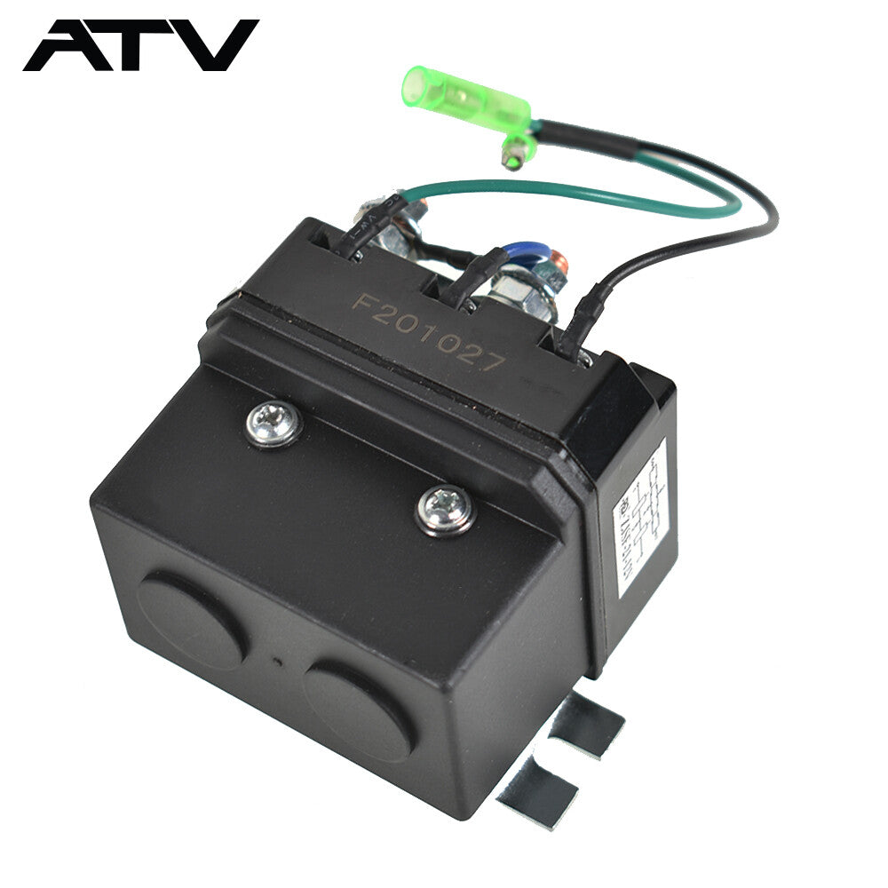 12V Solenoid Relay Contactor and Winch Rocker Thumb Switch Combo Set for ATV