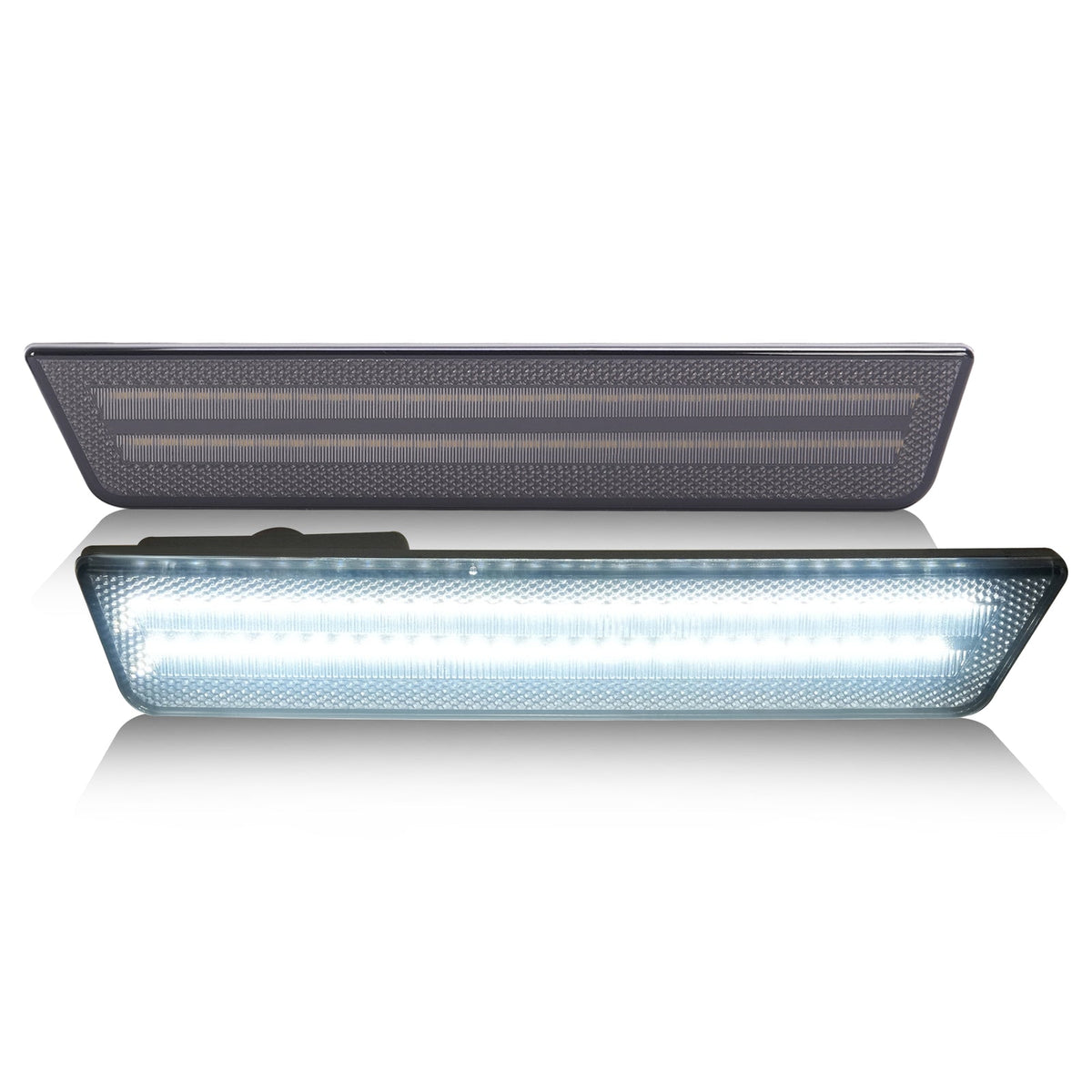 White/Smoke Rear Bumper LED Side Marker Lights For Dodge Charger 2011-2014 Pair
